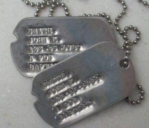 Real Debossed Notched Dog Tags(SET) – US Military Tags